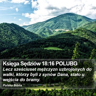 Księga Sędziów 18:16 POLUBG Bible Verse Image