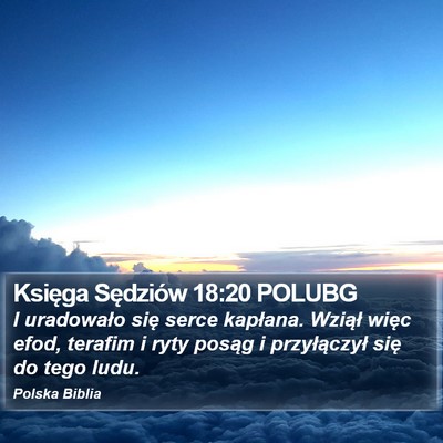 Księga Sędziów 18:20 POLUBG Bible Verse Image