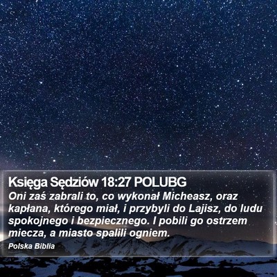 Księga Sędziów 18:27 POLUBG Bible Verse Image