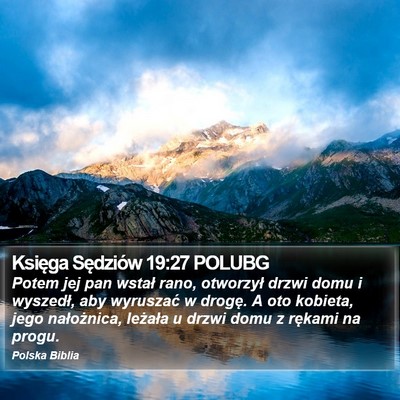 Księga Sędziów 19:27 POLUBG Bible Verse Image