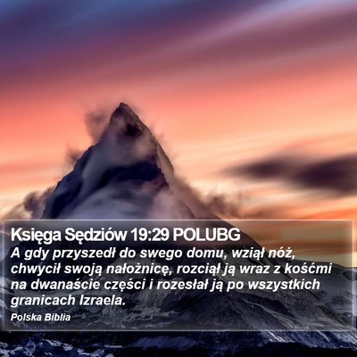 Księga Sędziów 19:29 POLUBG Bible Verse Image