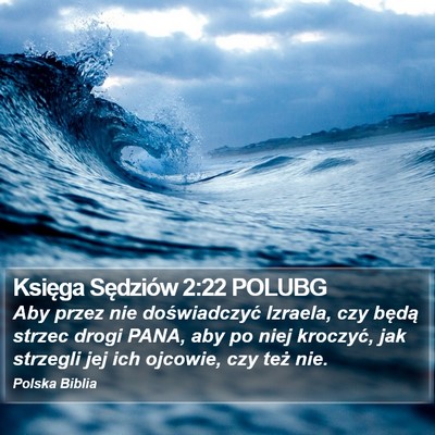 Księga Sędziów 2:22 POLUBG Bible Verse Image