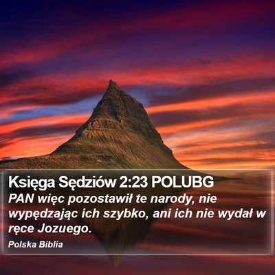 Księga Sędziów 2:23 POLUBG Bible Verse Image