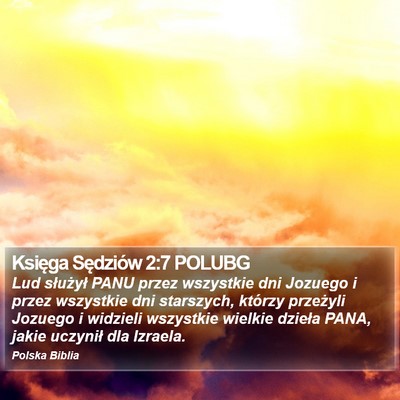 Księga Sędziów 2:7 POLUBG Bible Verse Image