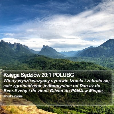Księga Sędziów 20:1 POLUBG Bible Verse Image