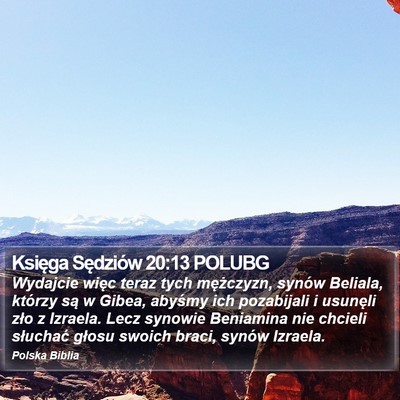 Księga Sędziów 20:13 POLUBG Bible Verse Image