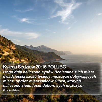 Księga Sędziów 20:15 POLUBG Bible Verse Image