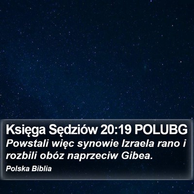 Księga Sędziów 20:19 POLUBG Bible Verse Image