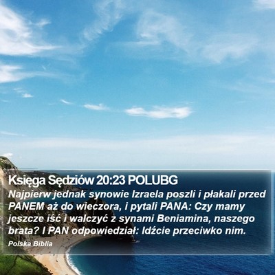 Księga Sędziów 20:23 POLUBG Bible Verse Image