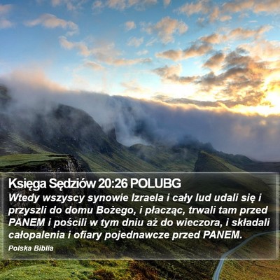 Księga Sędziów 20:26 POLUBG Bible Verse Image