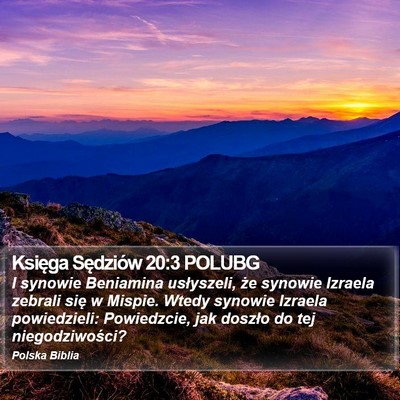 Księga Sędziów 20:3 POLUBG Bible Verse Image