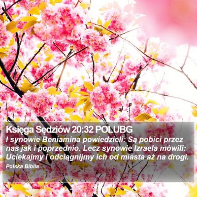 Księga Sędziów 20:32 POLUBG Bible Verse Image
