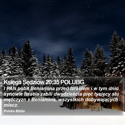 Księga Sędziów 20:35 POLUBG Bible Verse Image