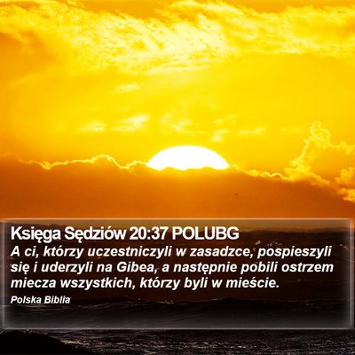 Księga Sędziów 20:37 POLUBG Bible Verse Image
