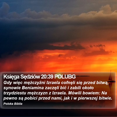 Księga Sędziów 20:39 POLUBG Bible Verse Image