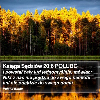 Księga Sędziów 20:8 POLUBG Bible Verse Image