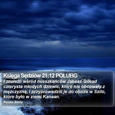 Księga Sędziów 21:12 POLUBG Bible Verse Image