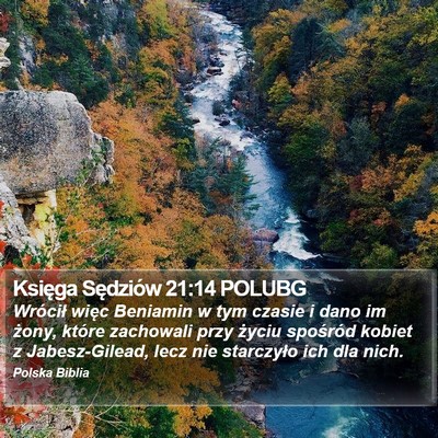 Księga Sędziów 21:14 POLUBG Bible Verse Image