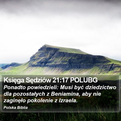 Księga Sędziów 21:17 POLUBG Bible Verse Image