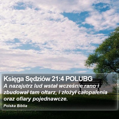 Księga Sędziów 21:4 POLUBG Bible Verse Image
