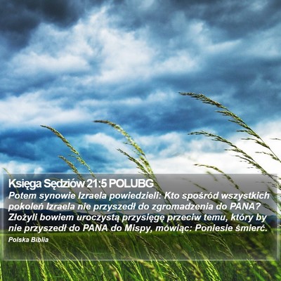 Księga Sędziów 21:5 POLUBG Bible Verse Image