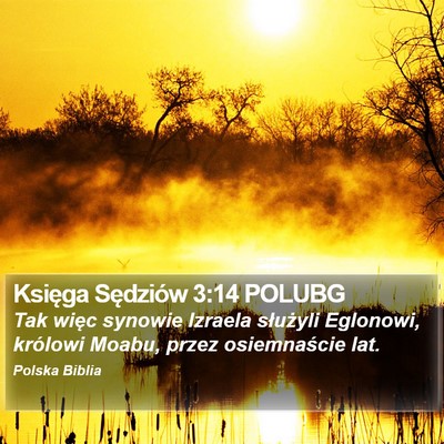 Księga Sędziów 3:14 POLUBG Bible Verse Image