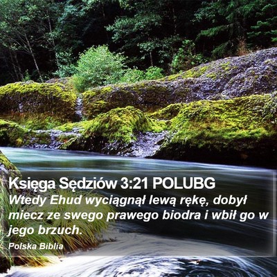Księga Sędziów 3:21 POLUBG Bible Verse Image