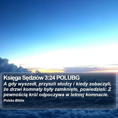 Księga Sędziów 3:24 POLUBG Bible Verse Image