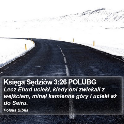 Księga Sędziów 3:26 POLUBG Bible Verse Image