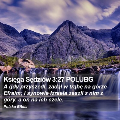 Księga Sędziów 3:27 POLUBG Bible Verse Image