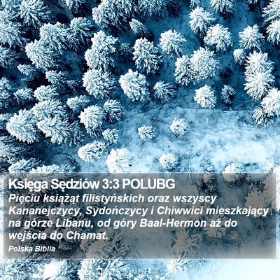 Księga Sędziów 3:3 POLUBG Bible Verse Image