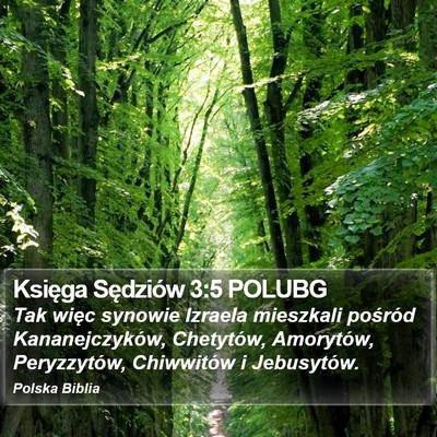 Księga Sędziów 3:5 POLUBG Bible Verse Image