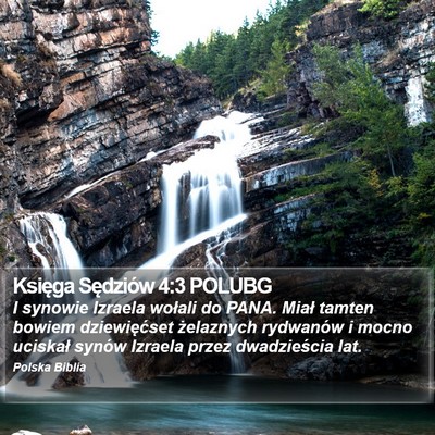 Księga Sędziów 4:3 POLUBG Bible Verse Image