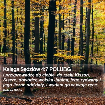 Księga Sędziów 4:7 POLUBG Bible Verse Image