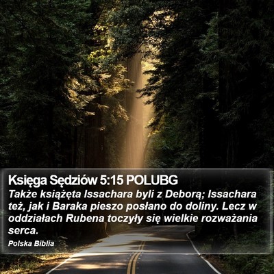 Księga Sędziów 5:15 POLUBG Bible Verse Image