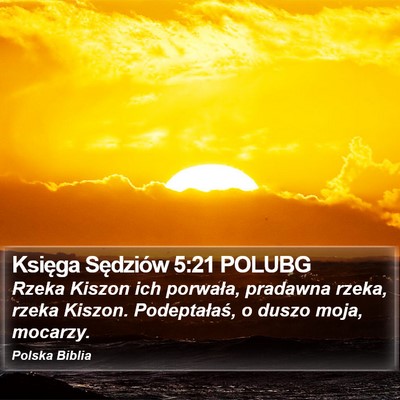 Księga Sędziów 5:21 POLUBG Bible Verse Image