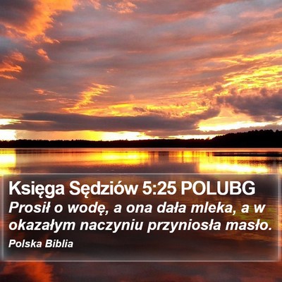 Księga Sędziów 5:25 POLUBG Bible Verse Image