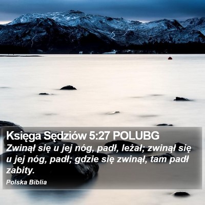 Księga Sędziów 5:27 POLUBG Bible Verse Image