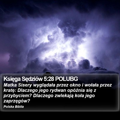 Księga Sędziów 5:28 POLUBG Bible Verse Image