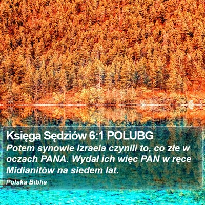 Księga Sędziów 6:1 POLUBG Bible Verse Image
