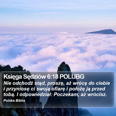 Księga Sędziów 6:18 POLUBG Bible Verse Image