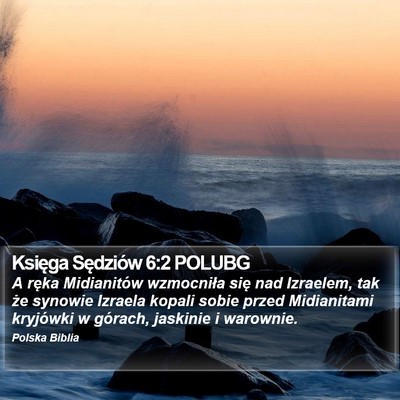 Księga Sędziów 6:2 POLUBG Bible Verse Image