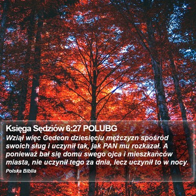 Księga Sędziów 6:27 POLUBG Bible Verse Image