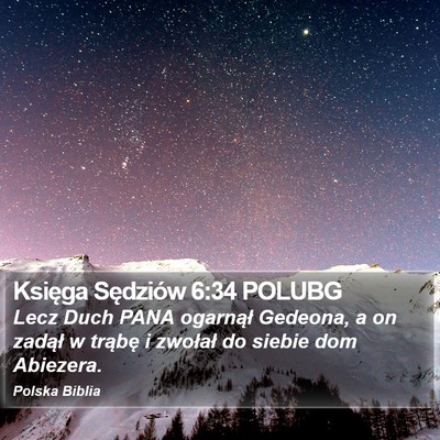Księga Sędziów 6:34 POLUBG Bible Verse Image
