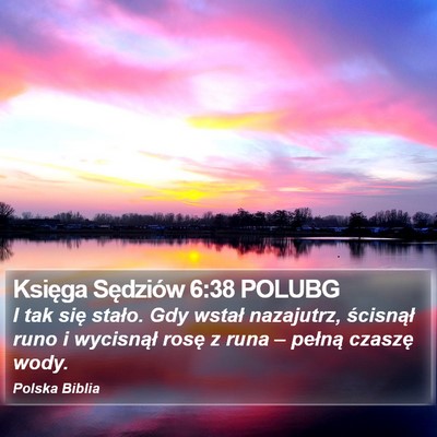 Księga Sędziów 6:38 POLUBG Bible Verse Image
