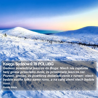 Księga Sędziów 6:39 POLUBG Bible Verse Image