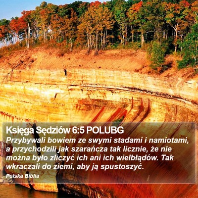 Księga Sędziów 6:5 POLUBG Bible Verse Image