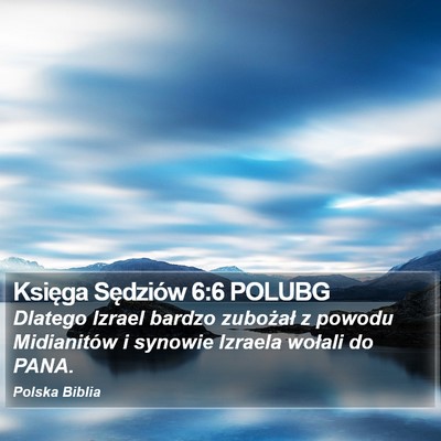 Księga Sędziów 6:6 POLUBG Bible Verse Image