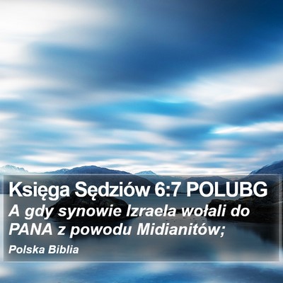 Księga Sędziów 6:7 POLUBG Bible Verse Image