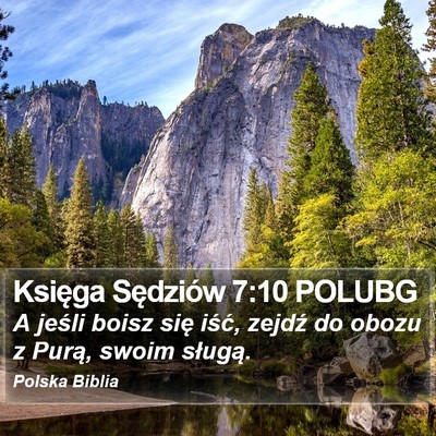 Księga Sędziów 7:10 POLUBG Bible Verse Image